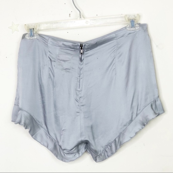 CHASER Gray ruffled satin silky lounge shorts - Picture 7 of 10